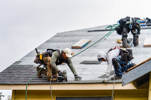 Professional Gutter Installation technician working in Campbell, CA